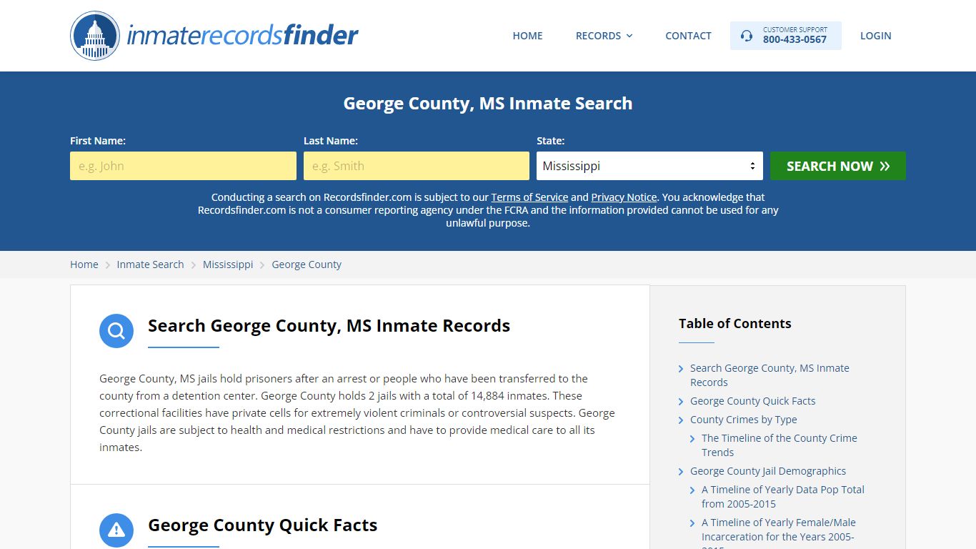 George County, MS Inmate Lookup & Jail Records Online